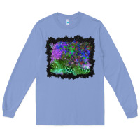 Colony Blue halloween skull and leopard background Long Sleeve Tee - BundleAndBundleShop