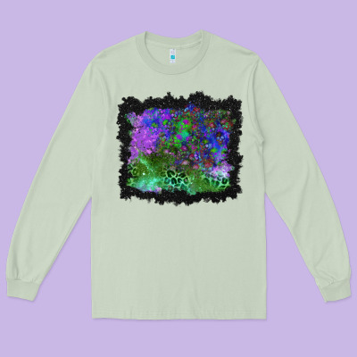 Halloween Skull And Leopard Background Long Sleeve Tee Designed By Bundleandbundleshop