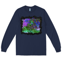 Navy halloween skull and leopard background Long Sleeve Tee - BundleAndBundleShop