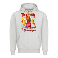 Dove Grey this calls for champagne Zipper Hoodie - AdoDesignShop