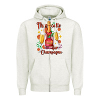Oatmeal Heather this calls for champagne Zipper Hoodie - AdoDesignShop