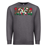 Charcoal Heather mexican flag sunflower mom leopard Premium Sweatshirt - JahusDesignShop