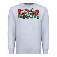 Heather Grey mexican flag sunflower mom leopard Premium Sweatshirt - JahusDesignShop
