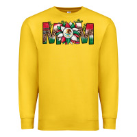 Mexican Flag Sunflower Mom Leopard Premium Sweatshirt | Teevron