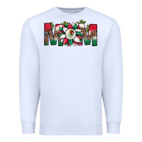 White mexican flag sunflower mom leopard Premium Sweatshirt - JahusDesignShop