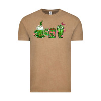 Vintage Coffee Cactus Lover Cactus Coffee Cups Vintage Tee - FaDigitalArtStudio