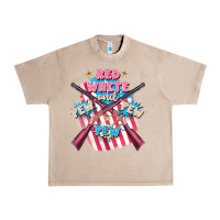 French Oak Red white and pew pew pew Urban Heavy Tee - FaDigitalArtStudio