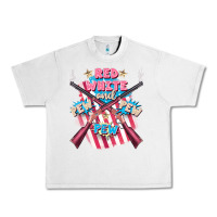 Lunar Rock Red white and pew pew pew Urban Heavy Tee - FaDigitalArtStudio