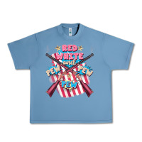 Pebble Blue Red white and pew pew pew Urban Heavy Tee - FaDigitalArtStudio