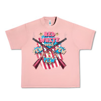 Salmon Red white and pew pew pew Urban Heavy Tee - FaDigitalArtStudio