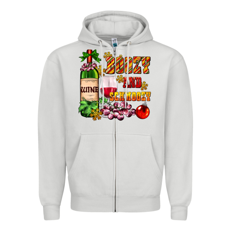 Boozy And Schmoozy Zipper Hoodie by AdoDesignShop | Teevron