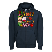 Navy boozy and schmoozy Zipper Hoodie - AdoDesignShop