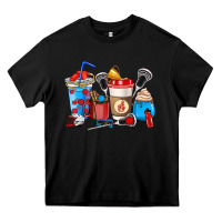 Black Lacrosse coffee cups Heavy Core Tee - HowdyJamesFarm
