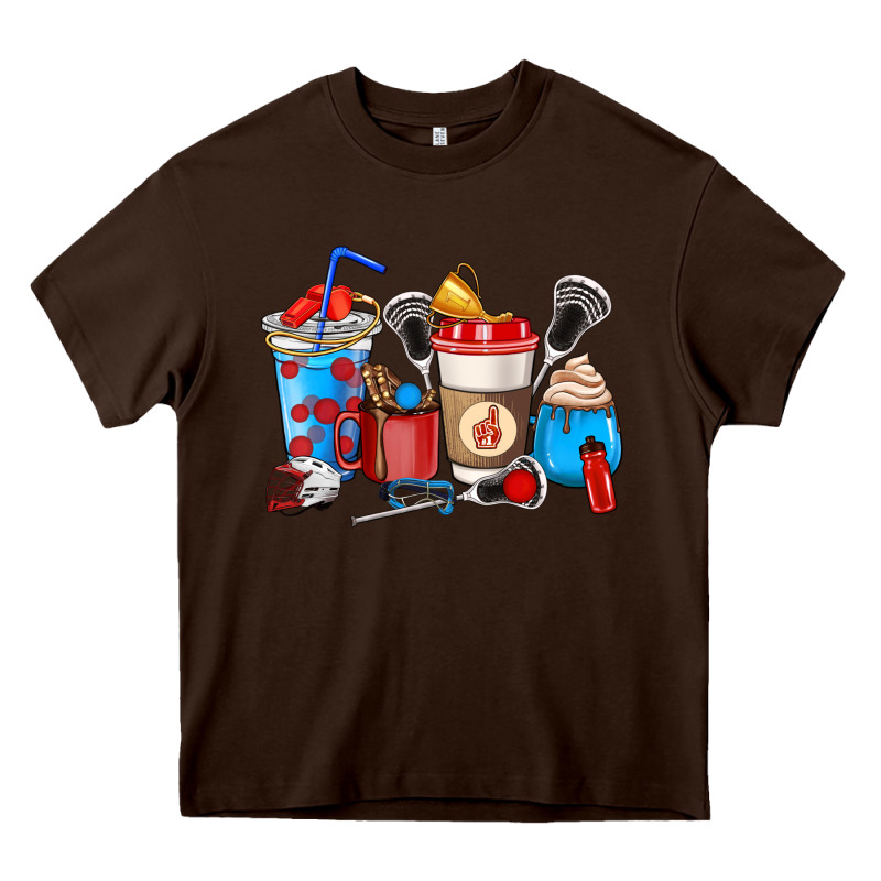Lacrosse Coffee Cups Heavy Core Tee by HowdyJamesFarm | Teevron