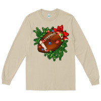 Mushroom american football christmas with lights and ribbon Long Sleeve Tee - FaDigitalArtStudio