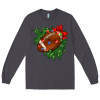 Smoke american football christmas with lights and ribbon Long Sleeve Tee - FaDigitalArtStudio
