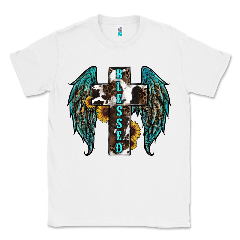 Western Wings Cross Blessed Classic Tee by RanaPortraitStore | Teevron