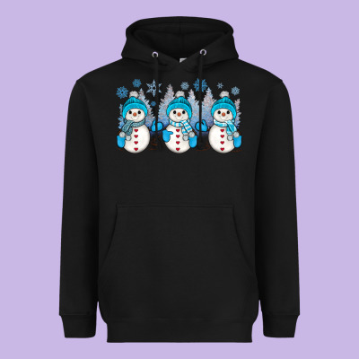 Snowman Winter Heavyweight Hoodie Designed By Jahusdesignshop