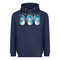 Navy snowman winter Heavyweight Hoodie - JahusDesignShop