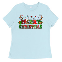Baby Blue merry christmas Ladies Tee - OliviaCreatesArt