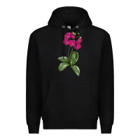 Black Moth Orchid Premium Hoodie - LillyAllenDesigns