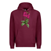 Burgundy Moth Orchid Premium Hoodie - LillyAllenDesigns