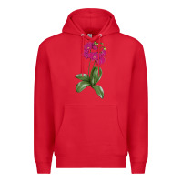Red Moth Orchid Premium Hoodie - LillyAllenDesigns