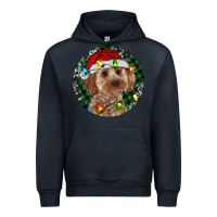 Navy Cockapoo Christmas Urban Hoodie - RanaPortraitStore
