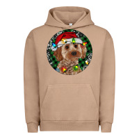 Pigment Burro Cockapoo Christmas Urban Hoodie - RanaPortraitStore