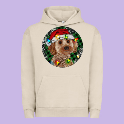 Cockapoo Christmas Urban Hoodie Designed By Ranaportraitstore