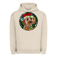 Pigment French Oak Cockapoo Christmas Urban Hoodie - RanaPortraitStore