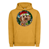 Pigment Peanut Butter Cockapoo Christmas Urban Hoodie - RanaPortraitStore
