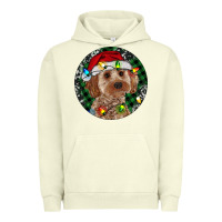 Pigment Pistachio Cockapoo Christmas Urban Hoodie - RanaPortraitStore