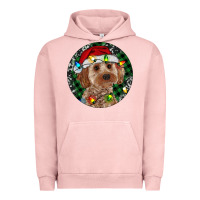 Pigment Salmon Cockapoo Christmas Urban Hoodie - RanaPortraitStore