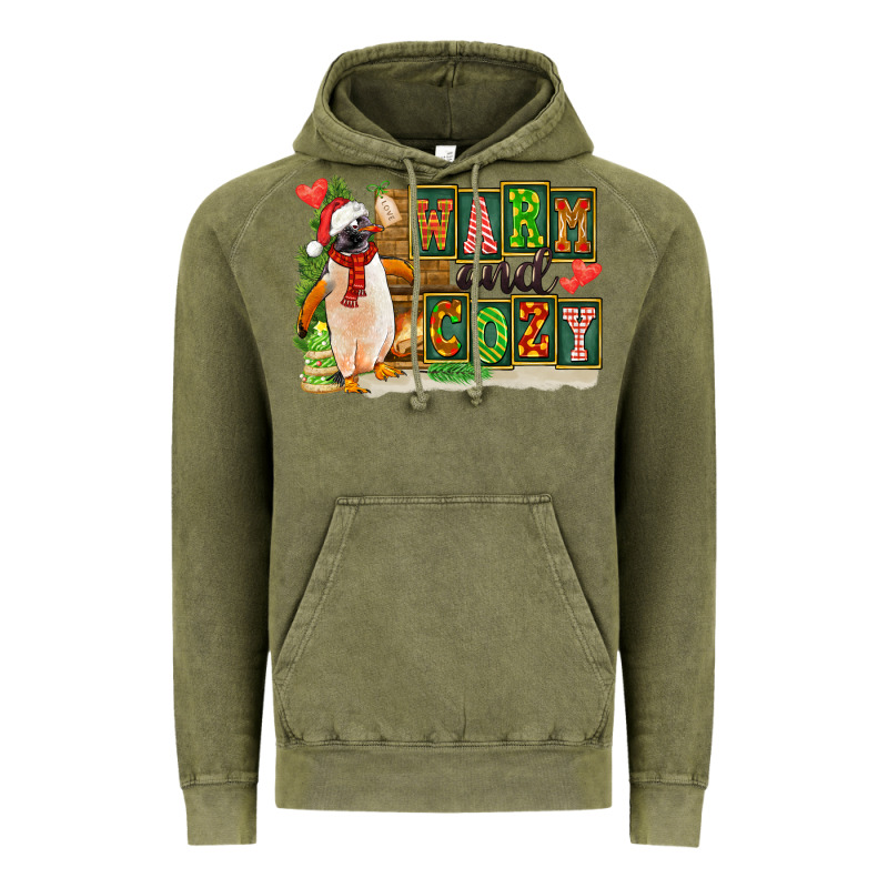 Warm And Cozy Penguin Vintage Hoodie by FaDigitalArtStudio | Teevron