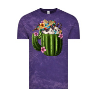 Cloud Purple Day Of The Dead Mexican Cactus Vintage Tee - FaDigitalArtStudio
