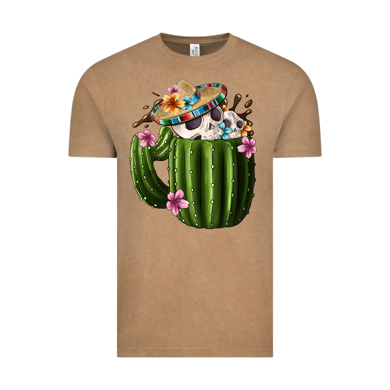 Day Of The Dead Mexican Cactus Vintage Tee by FaDigitalArtStudio | Teevron
