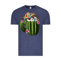 Vintage Denim Day Of The Dead Mexican Cactus Vintage Tee - FaDigitalArtStudio