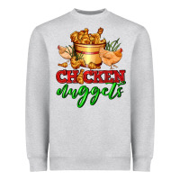 Heather Grey chicken nuggets Heavyweight Sweatshirt - AdoDesignShop