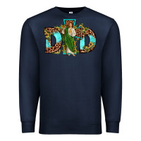Navy dad san judas sunflower leopard turquoise Premium Sweatshirt - JahusDesignShop