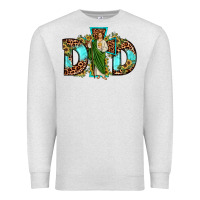 Oatmeal Heather dad san judas sunflower leopard turquoise Premium Sweatshirt - JahusDesignShop