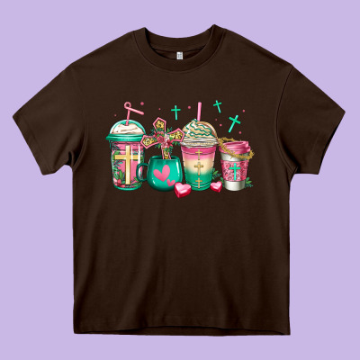 Religious Christian Coffee Cups Heavy Core Tee Designed By Jasminsmagicworld