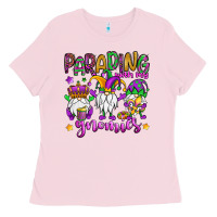 Bubblegum Pink parading with my gnomies Ladies Tee - OliviaCreatesArt