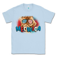 Dusty Blue meowica 4th of july Classic Tee - CowGirlArtShop
