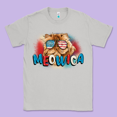 Meowica 4th Of July Classic Tee Designed By Cowgirlartshop