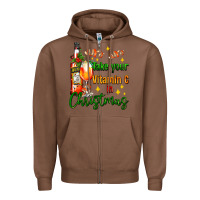 Chestnut take your vitamin c in christmas Zipper Hoodie - AdoDesignShop