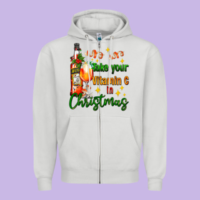 Take Your Vitamin C In Christmas Zipper Hoodie Designed By Adodesignshop