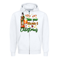 White take your vitamin c in christmas Zipper Hoodie - AdoDesignShop