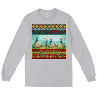 Moon Dust teepe tent dreamcatcher totem pole seamless patter Long Sleeve Tee - FaDigitalArtStudio