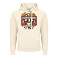 Vintage Artic bull skull sunflower floral cassette Vintage Hoodie - FaDigitalArtStudio